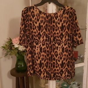 Cheetah print blouse